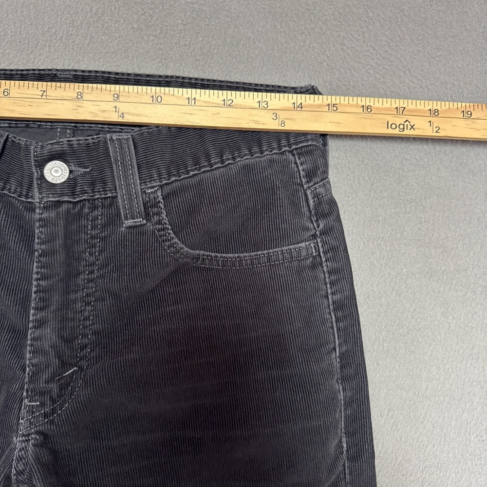Levis 511 Slim Fit Corduroy Pants Mens 30x32 Slate Straight Distressed Whiskers - Picture 2 of 10